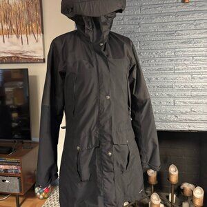 Unique adidas women winter coat black parka size small